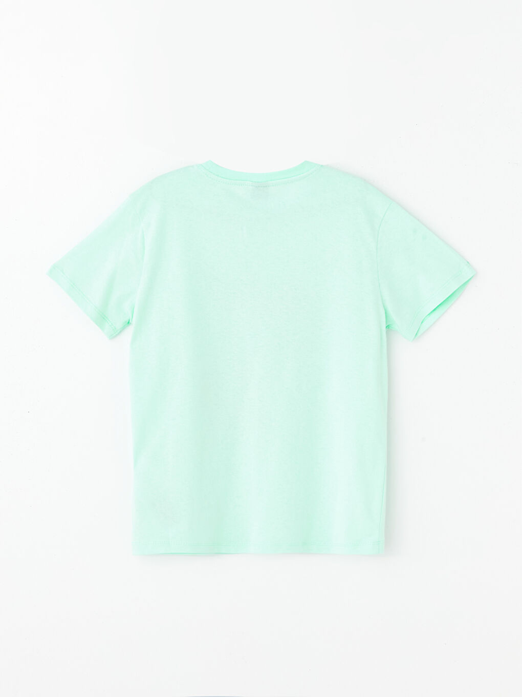 Turkuaz Bisiklet Yaka Baskılı Kısa Kollu Erkek Çocuk Tişört-1