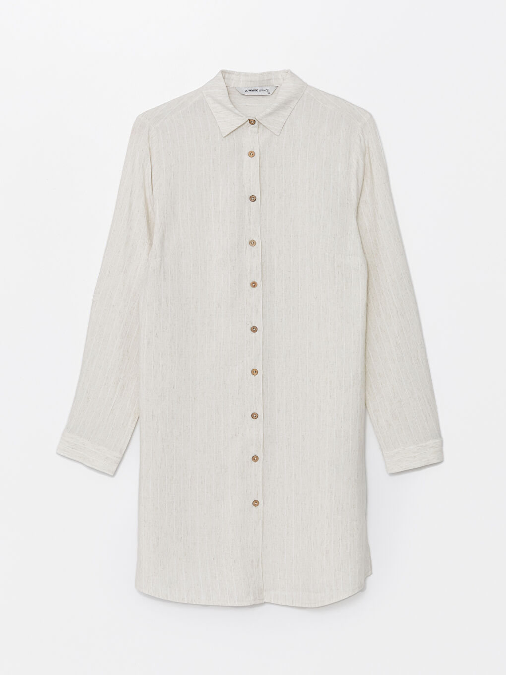 Linen Blend Women's Shirt Dress -S4L007Z8-LE8