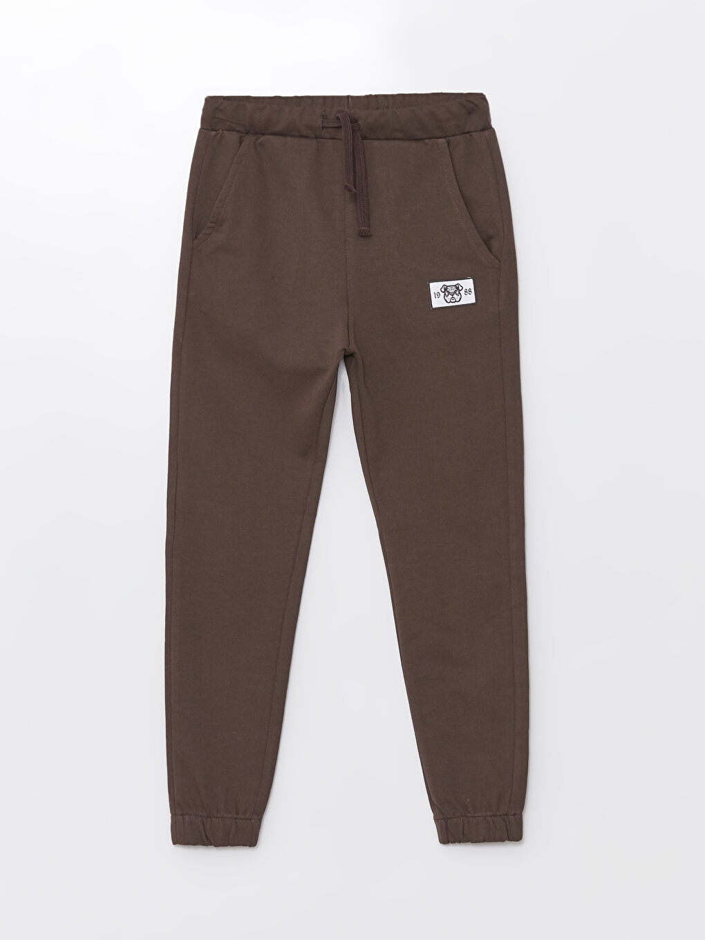 Kahverengi Beli Lastikli Erkek Çocuk Jogger Eşofman Altı