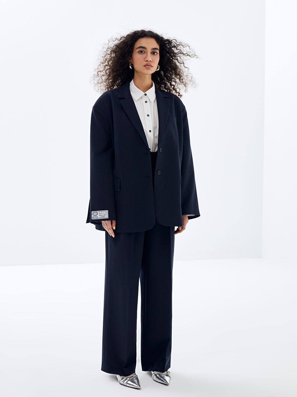 Women Comfortable Fit Straight Palazzo Trousers -S4L054Z8-YGH