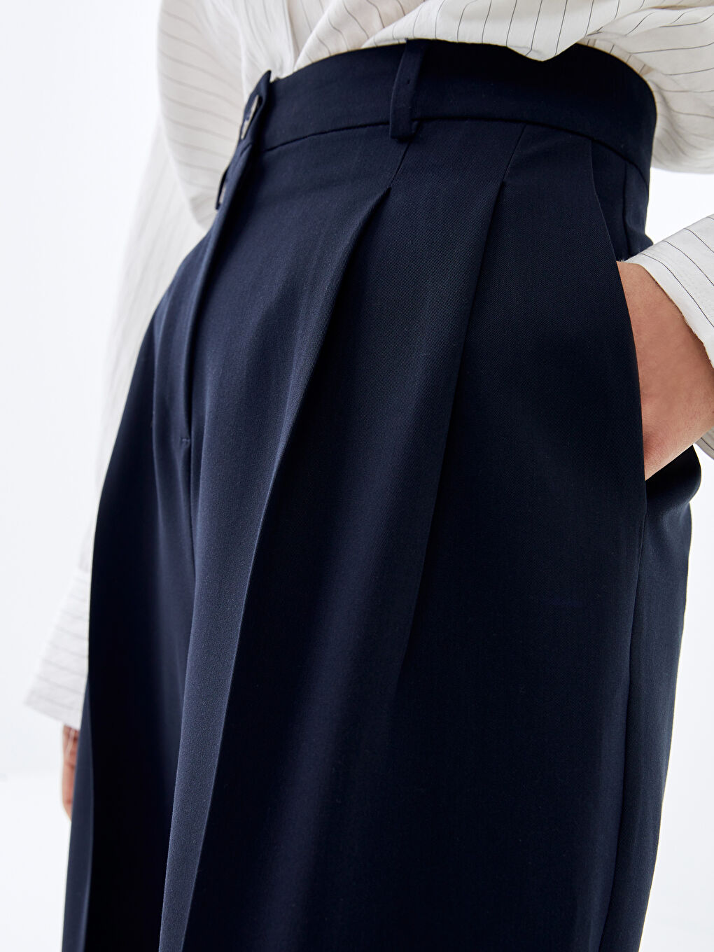 Women Comfortable Fit Straight Palazzo Trousers -S4L054Z8-YGH