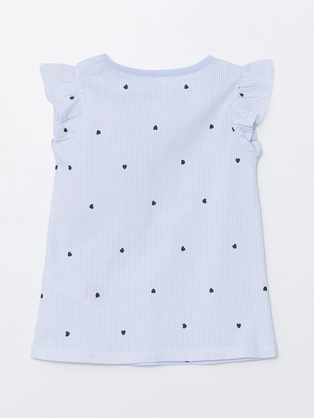 Ekru Bisiklet Yaka Kolsuz Baskılı Kız Bebek Pijama Takımı-2