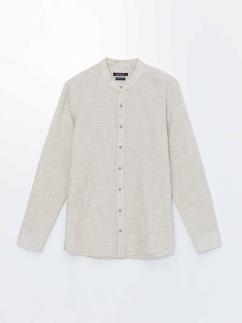Regular Fit Long Sleeve Dobby Weave Men's Shirt -S4L077Z8-QQB