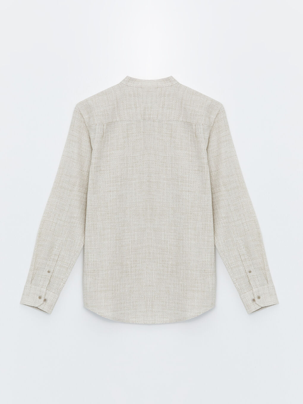 Regular Fit Long Sleeve Dobby Weave Men's Shirt -S4L077Z8-QQB