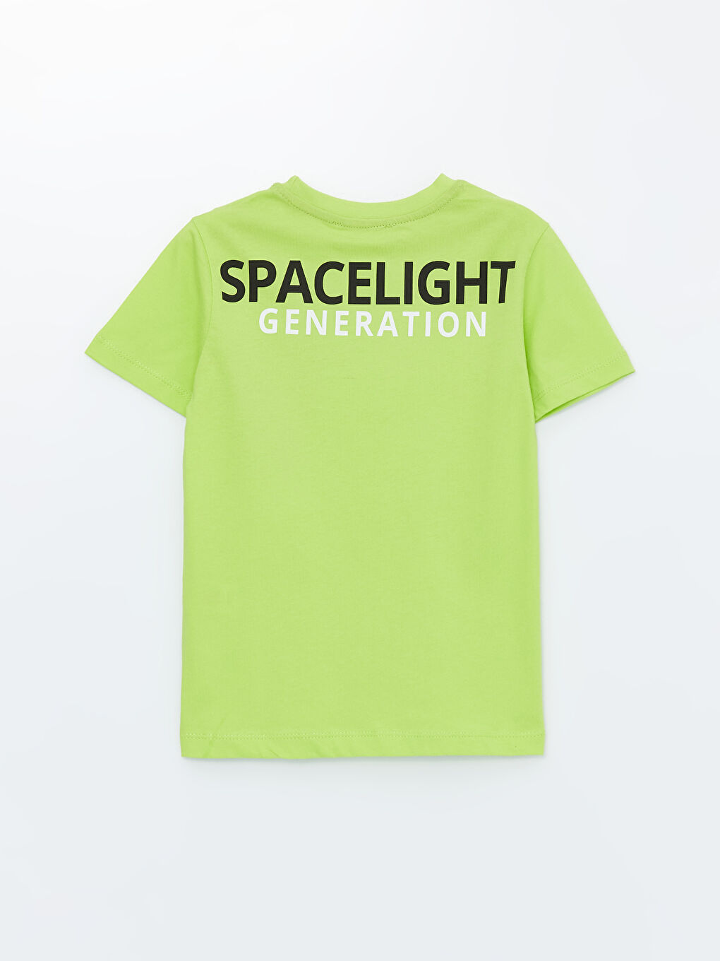 Yeşil Bisiklet Yaka Baskılı Erkek Çocuk Tişört-1