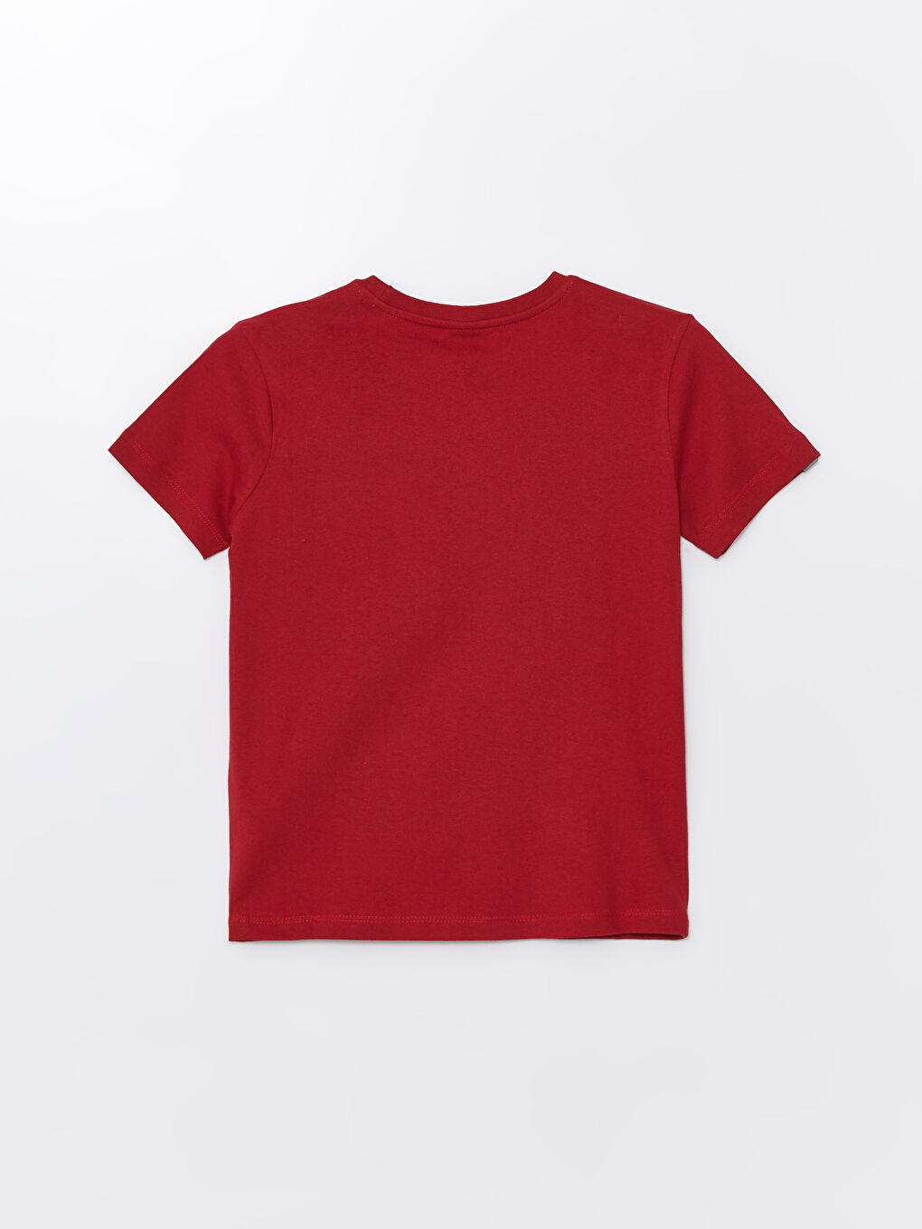 Kırmızı Bisiklet Yaka Baskılı Kısa Kollu Erkek Çocuk Tişört-1
