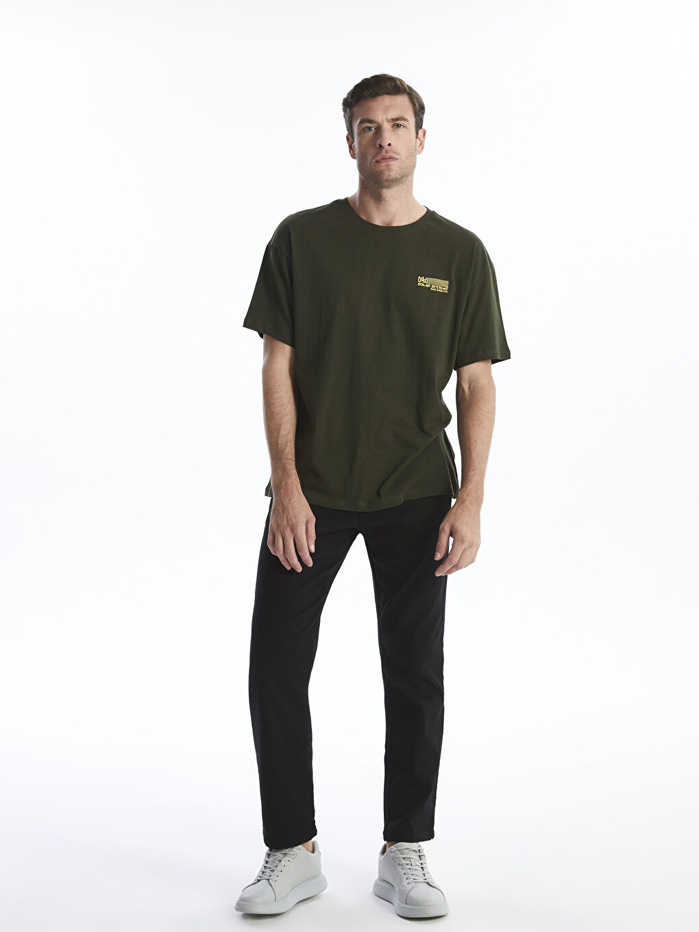 Crew Neck Short Sleeve Printed Combed Cotton Men's T-shirt -S4L126Z8-HDH