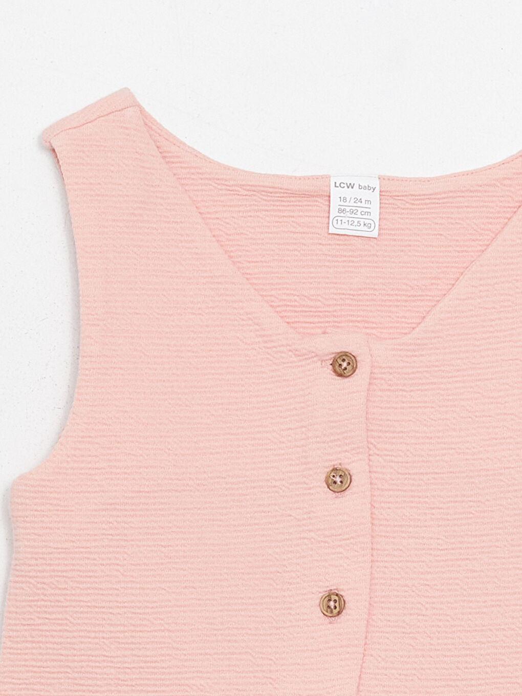 V Neck Basic Baby Girl Dress -S4L133Z1-G7Z
