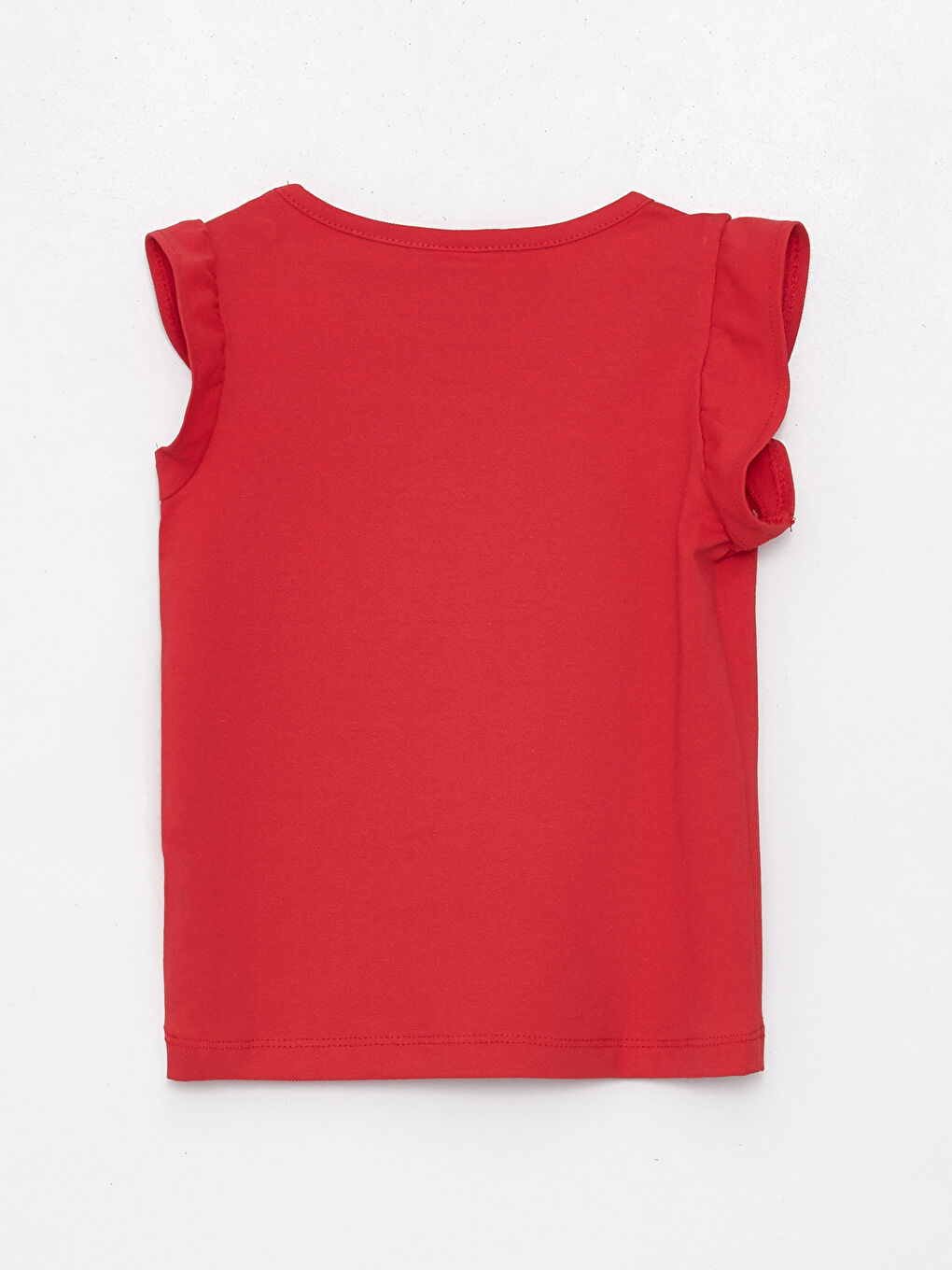 Kırmızı Bisiklet Yaka Basic Kısa Kollu Kız Bebek Tişört-1