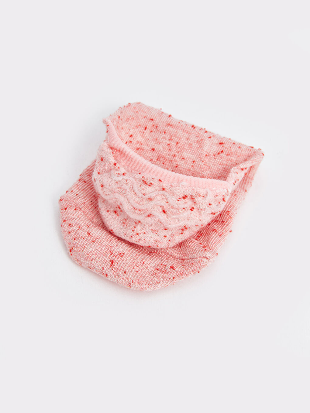 Pembe Kadın Düz Babet Çorap 3'lü-3