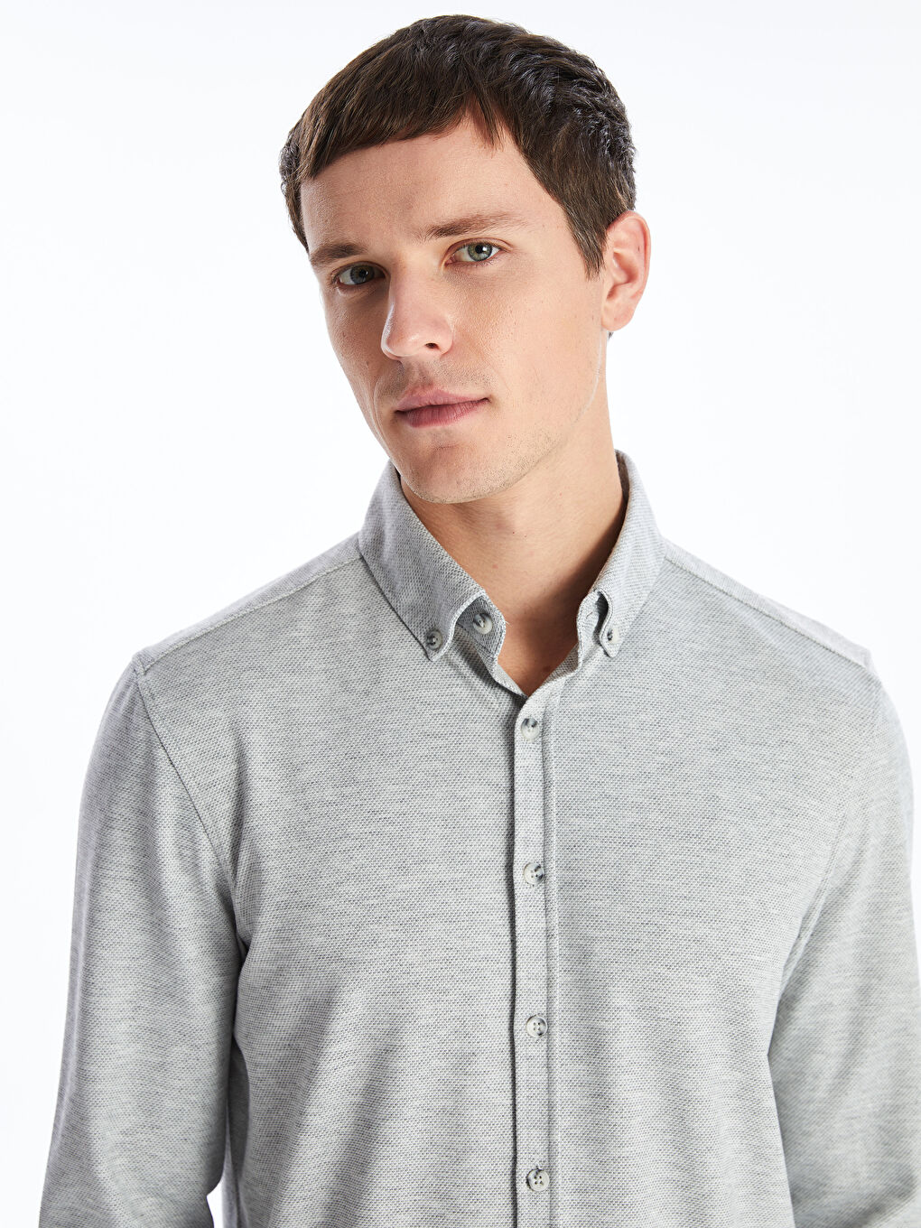 Slim Fit Long Sleeve Men's Shirt -S4L153Z8-QDS