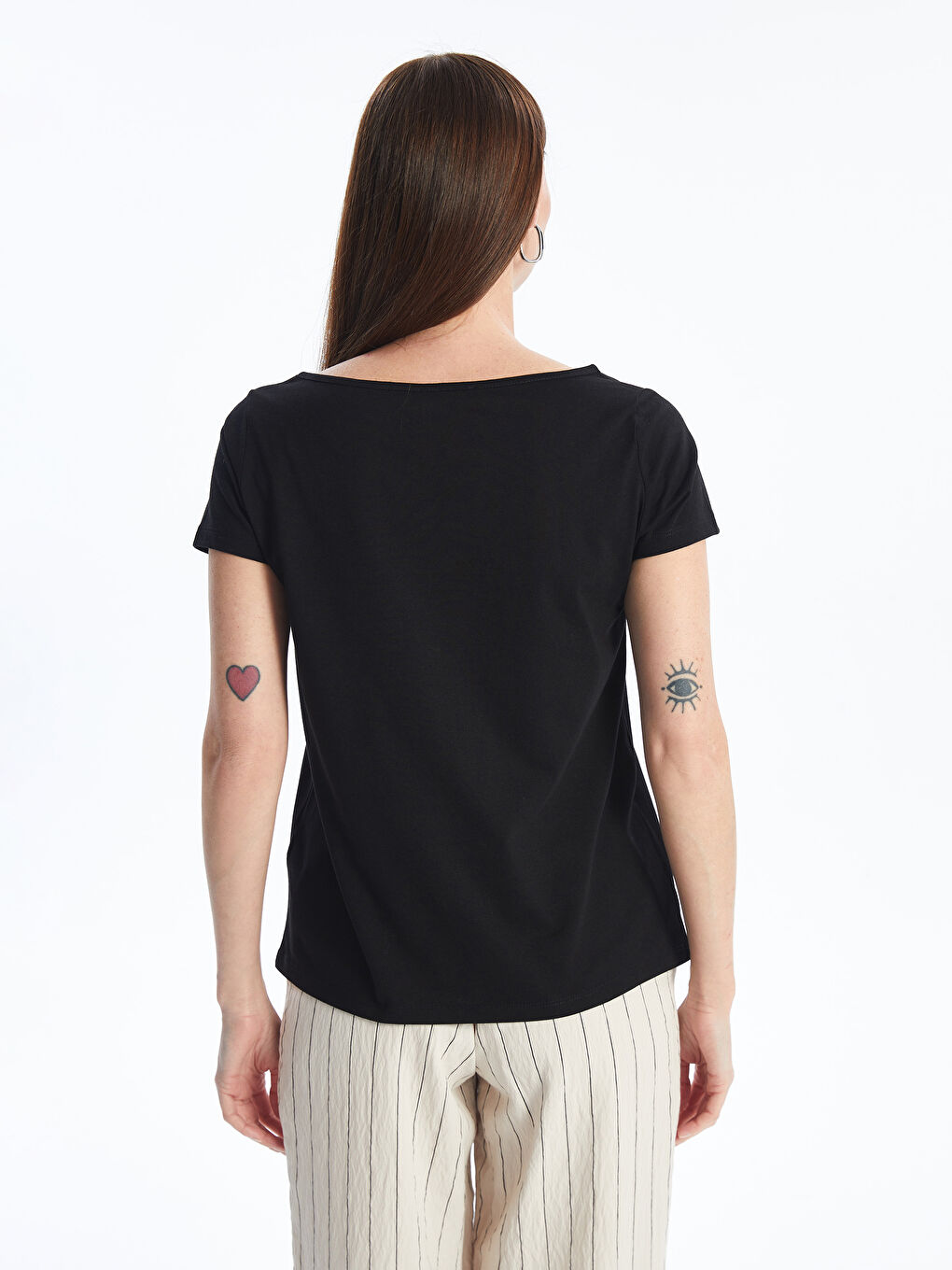 Crew Neck Regular Short Sleeve Women's T-shirt -S4L154Z8-CVL