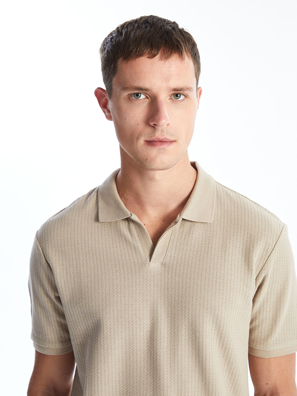 Polo Neck Short Sleeve Men's T-Shirt -S4L174Z8-G8L