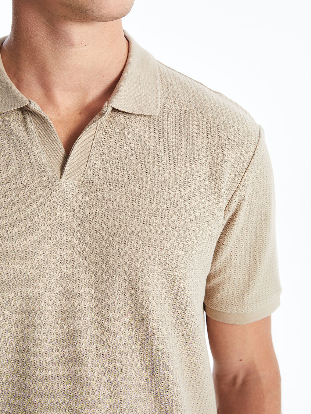 Polo Neck Short Sleeve Men's T-Shirt -S4L174Z8-G8L