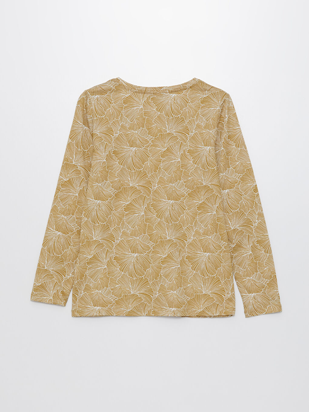 Crew Neck Patterned Long Sleeve Women's Blouse-6