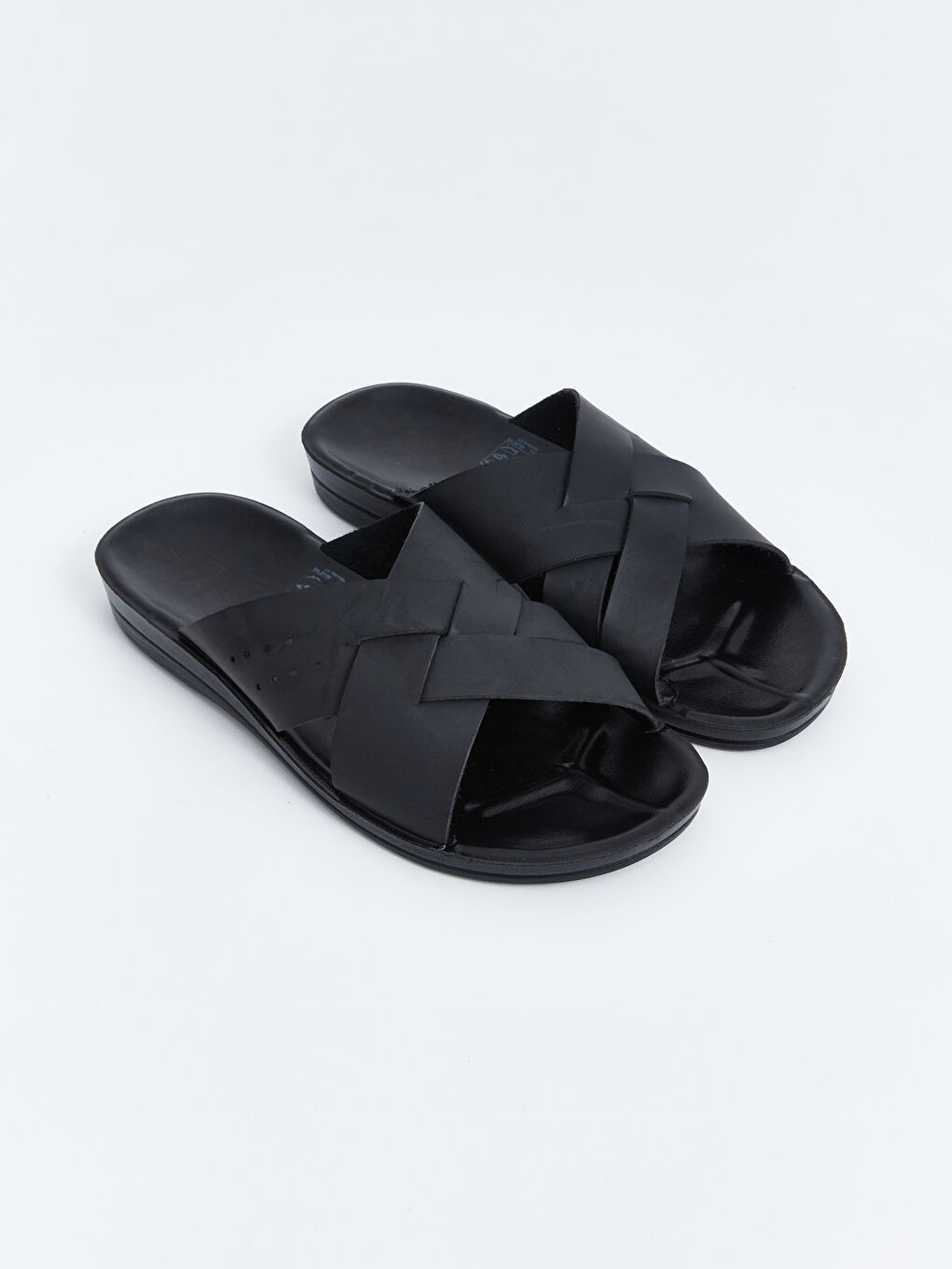 Siyah Çapraz Bantlı Erkek Terlik