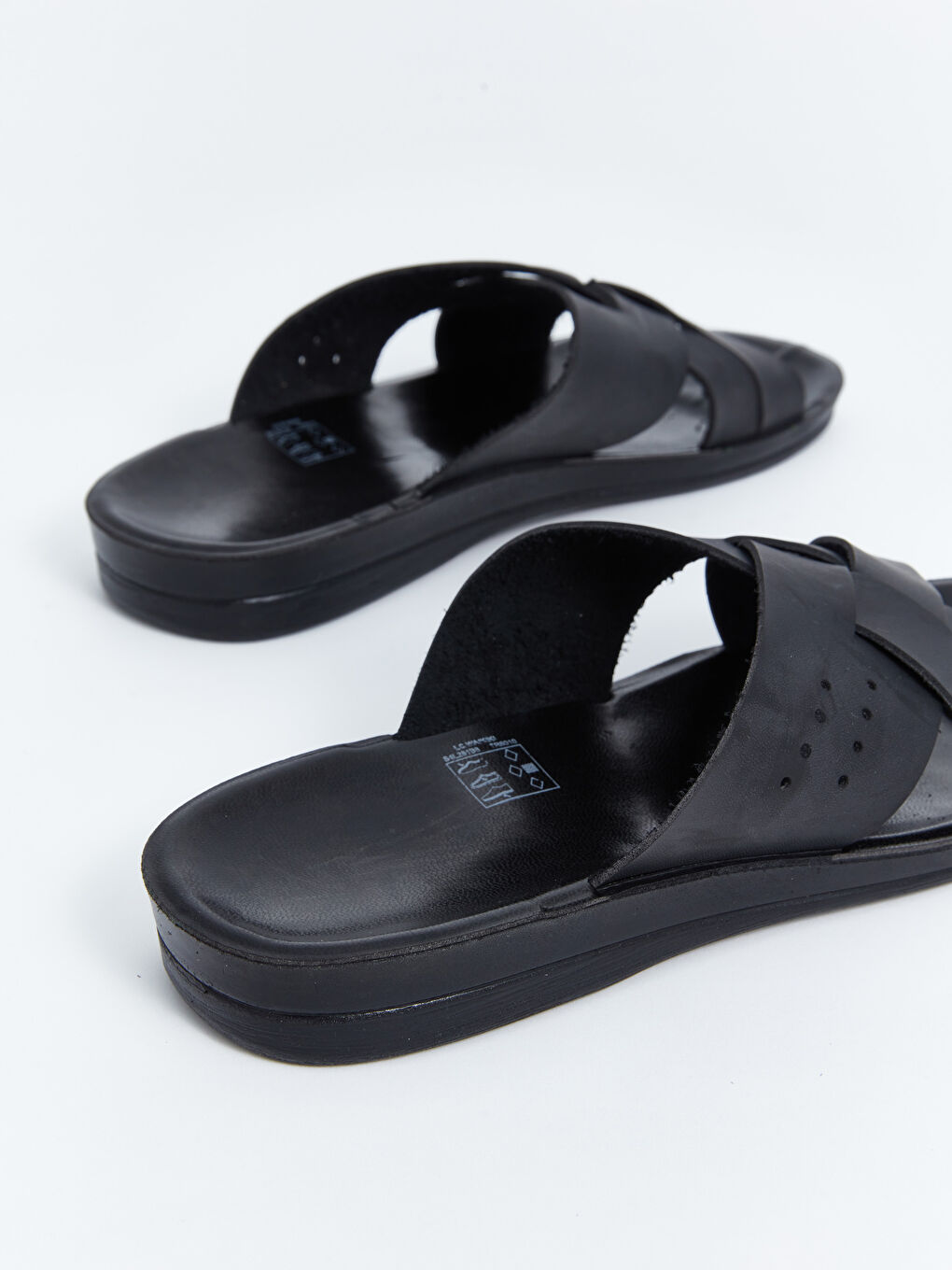 Siyah Çapraz Bantlı Erkek Terlik-4