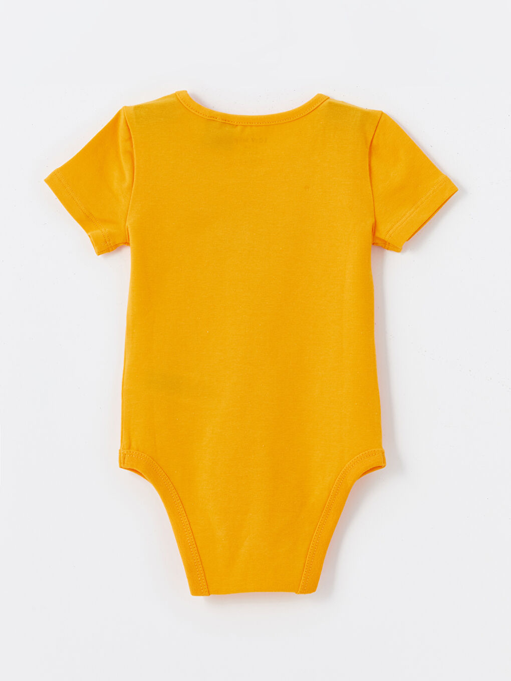 Turuncu Bisiklet Yaka Kısa Kollu Galatasaray Baskılı Erkek Bebek Çıtçıtlı Body ve Pantolon 2'li Takım-2