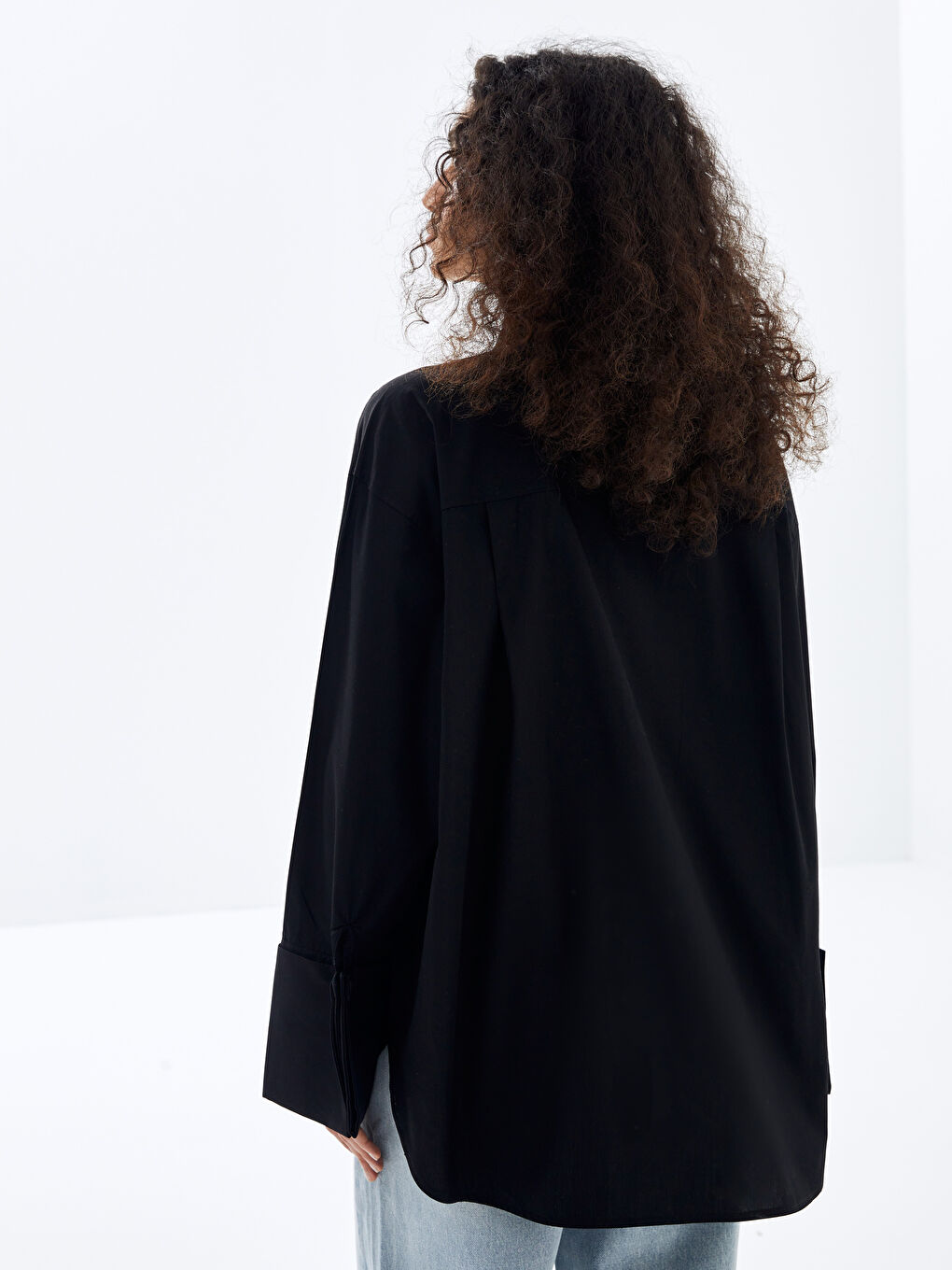 تونيك قميص نسائي واسع بسيط-5