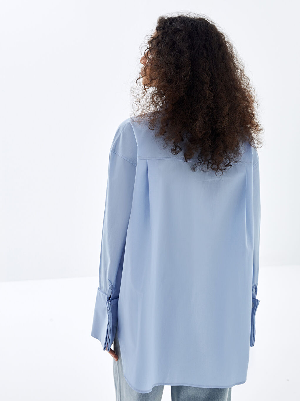 Plain Oversize Women's Shirt Tunic -S4L428Z8-DHU