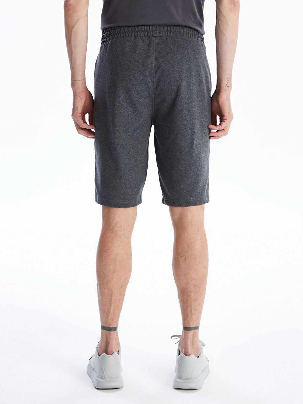 Gri Standart Kalıp Pike Erkek Şort-8