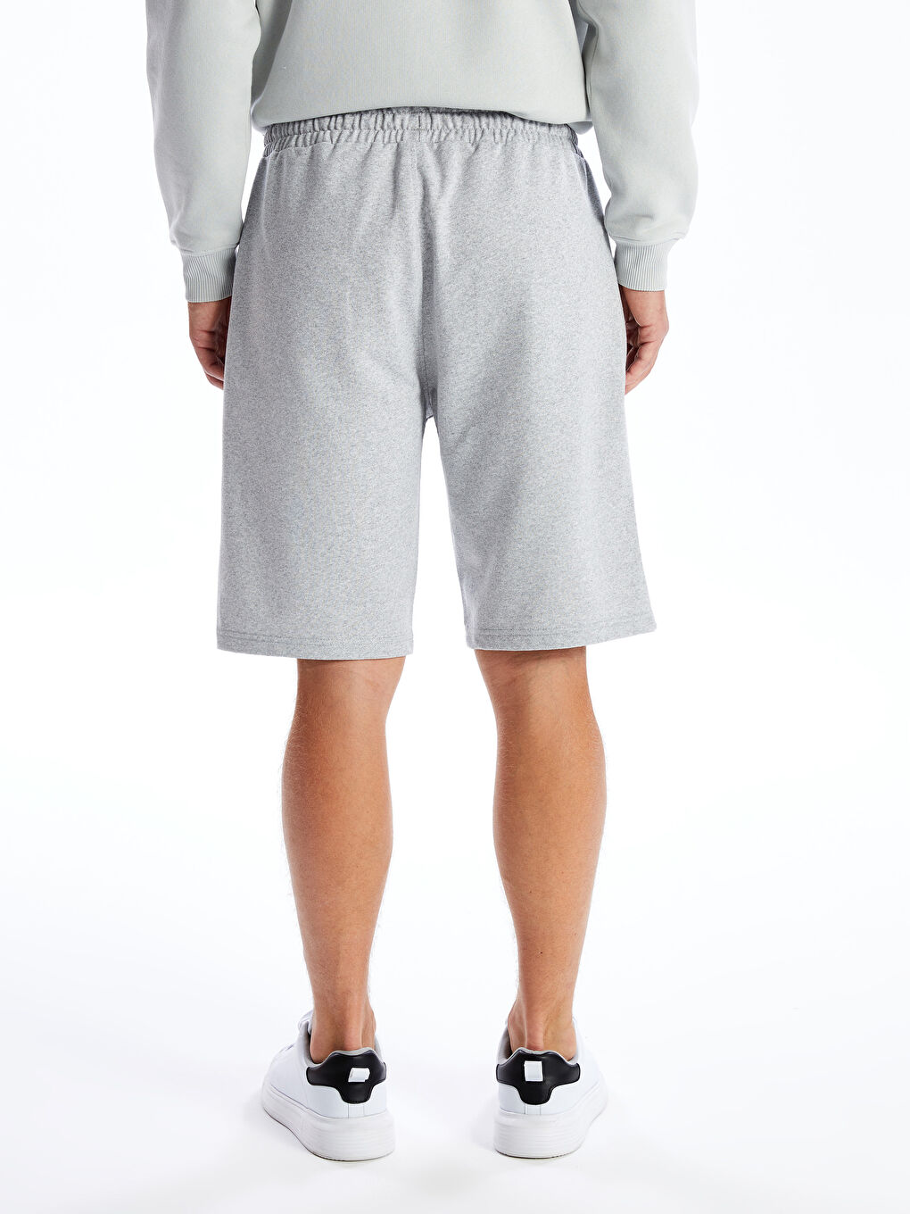 Gri Standart Kalıp Pike Erkek Şort-7