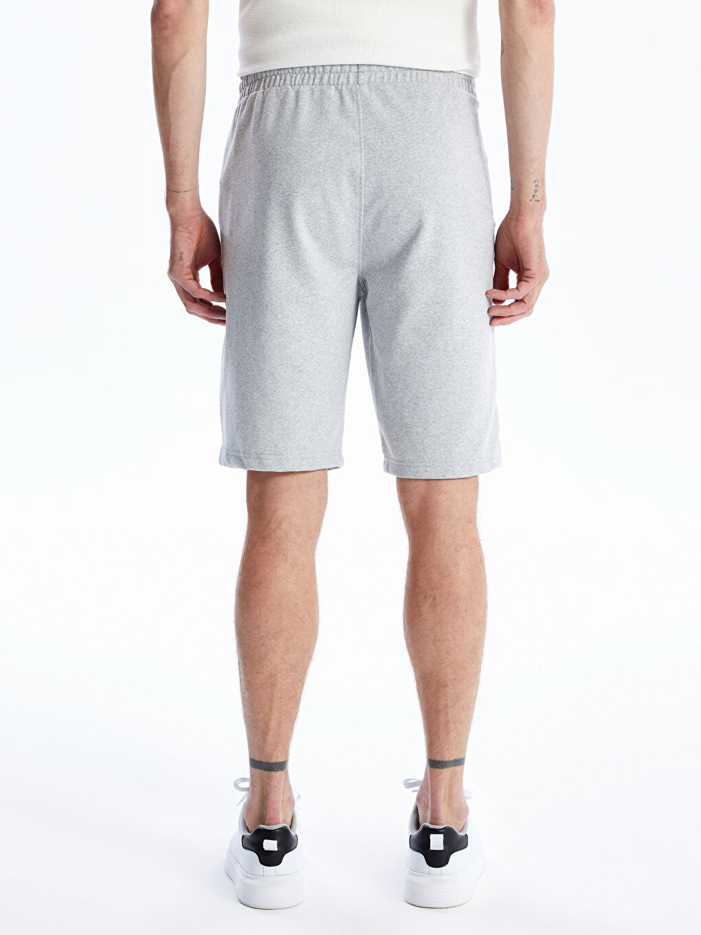 Gri Standart Kalıp Pike Erkek Şort-8
