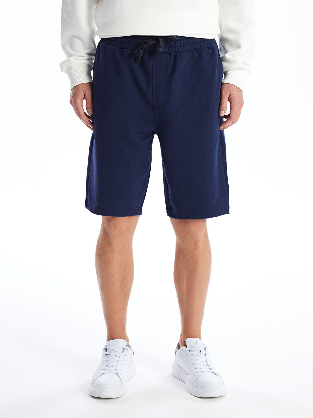 Regular Fit Pique Men's Shorts -S4L494Z8-SME
