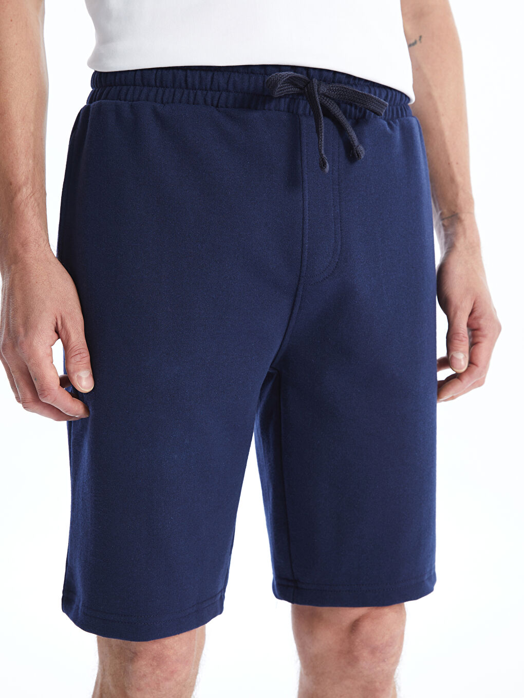 Regular Fit Pique Men's Shorts -S4L494Z8-SME