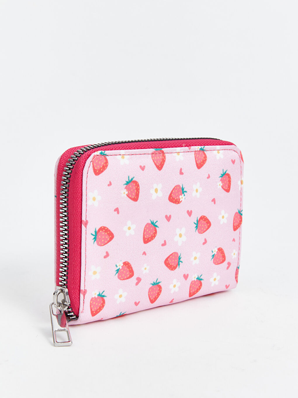 Karışık Çilek Baskılı Kız Çocuk Cüzdan-1