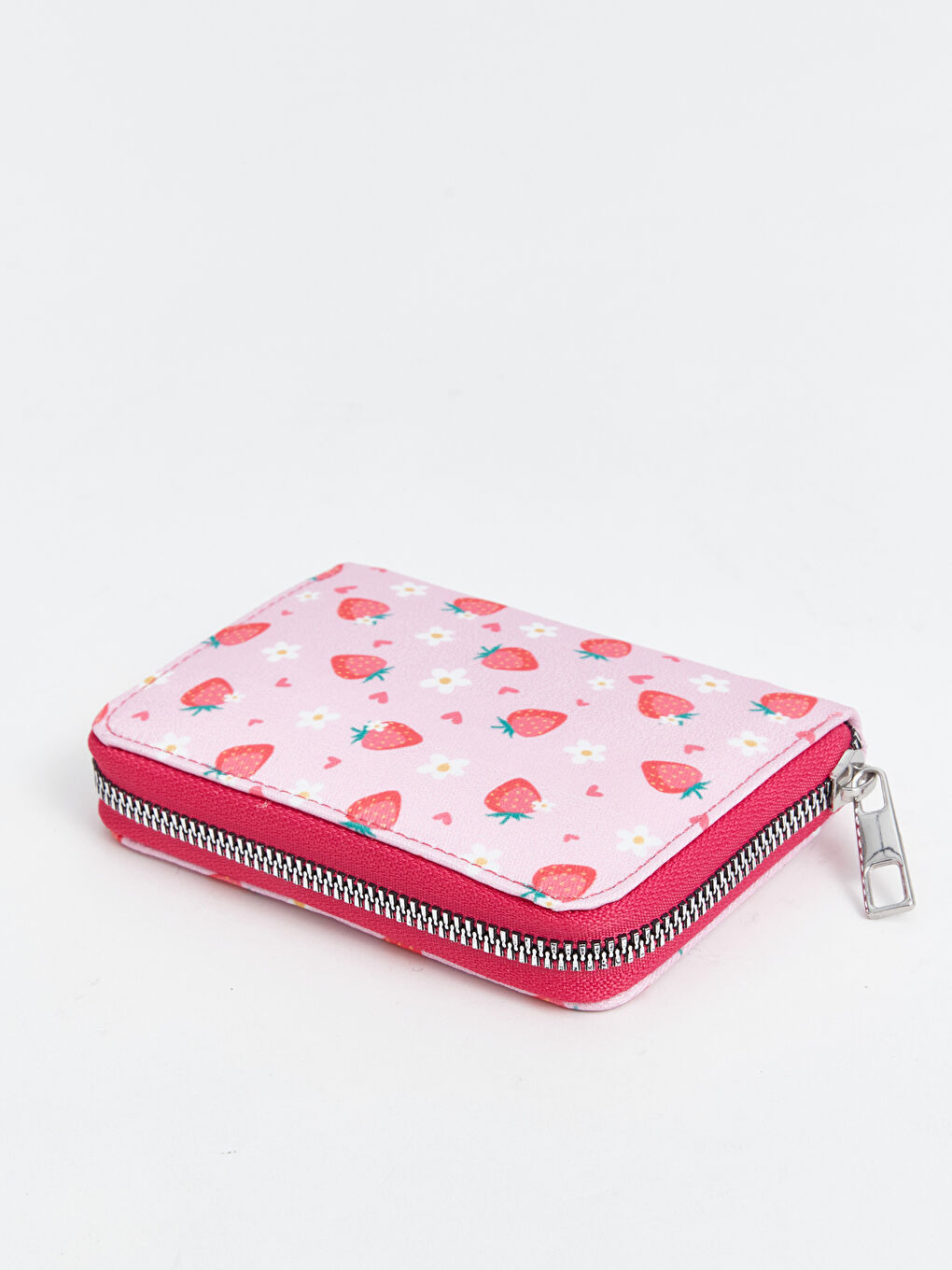 Karışık Çilek Baskılı Kız Çocuk Cüzdan-2