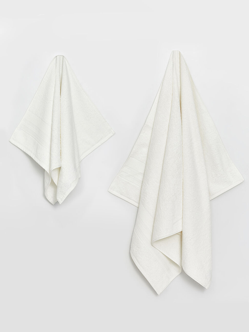 Beyaz Banyo Havlu Seti 2'li