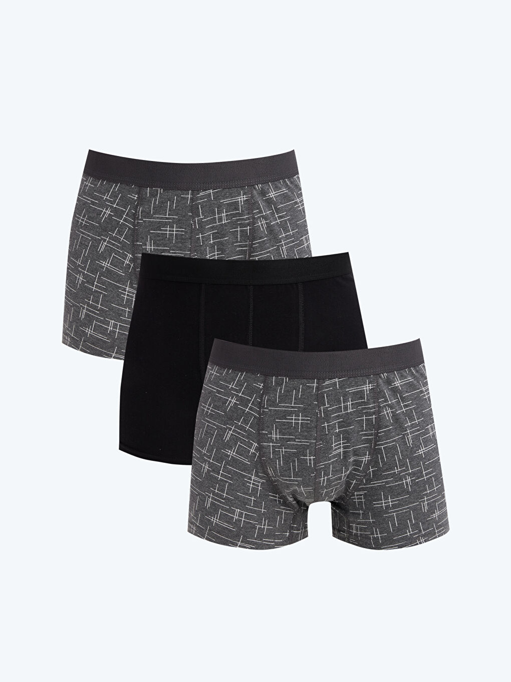 Karışık Erkek Desenli Boxer 3'lü