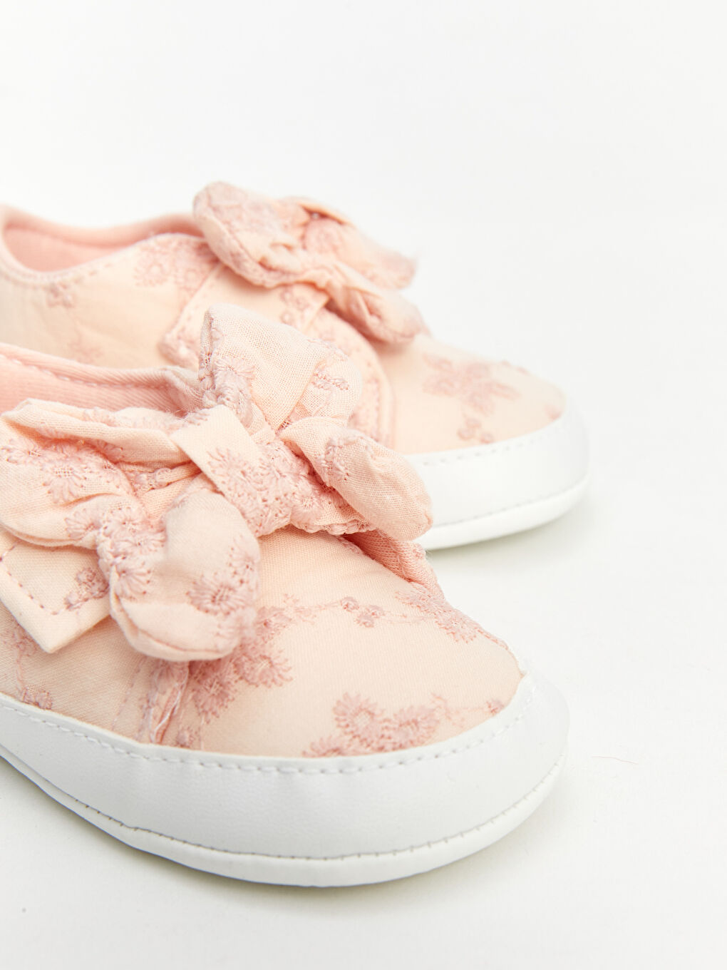 حذاء أول خطوة للبنات الرضع بتفاصيل فيونكة-2