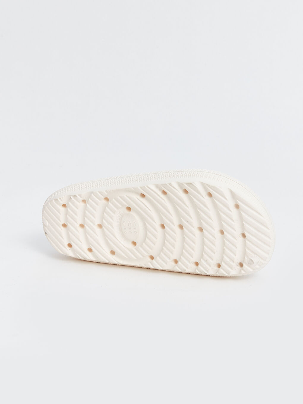 Bej Tek Bantlı Baskılı Kız Çocuk Terlik-3