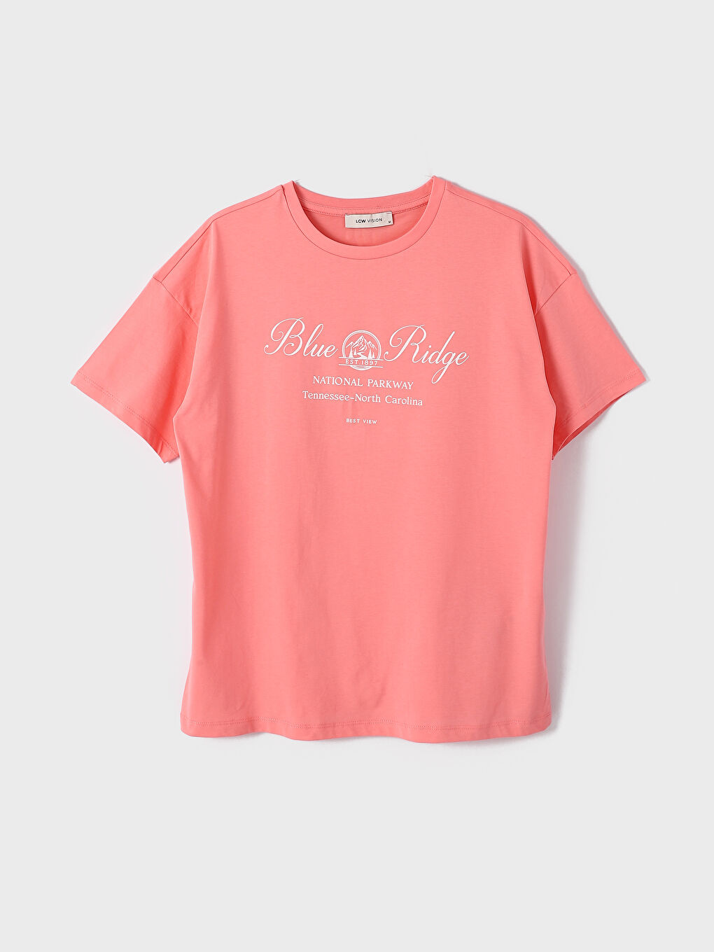 LC Waikiki Crew Neck Printed Short Sleeve Women's T-Shirt -S4L694Z8-FMU