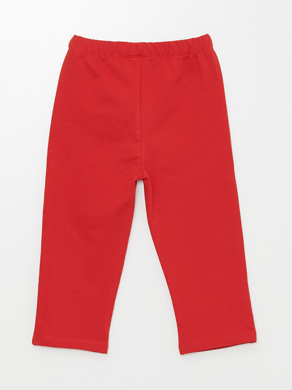 Kırmızı Beli Lastikli Basic Kız Bebek Eşofman Alt-1