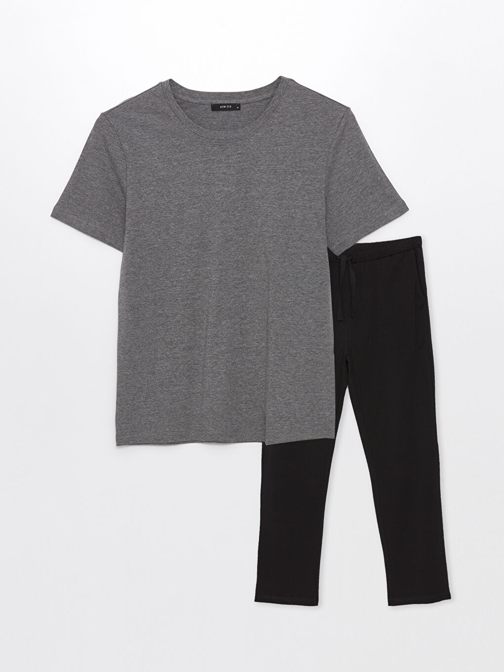 Antrasit Standart Kalıp Erkek Pijama Takımı-5