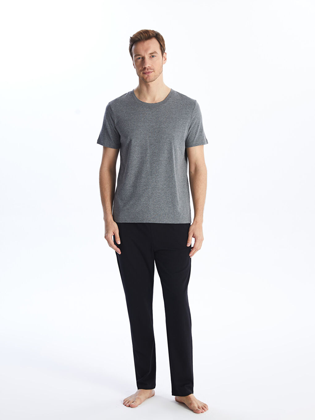 Antrasit Standart Kalıp Erkek Pijama Takımı
