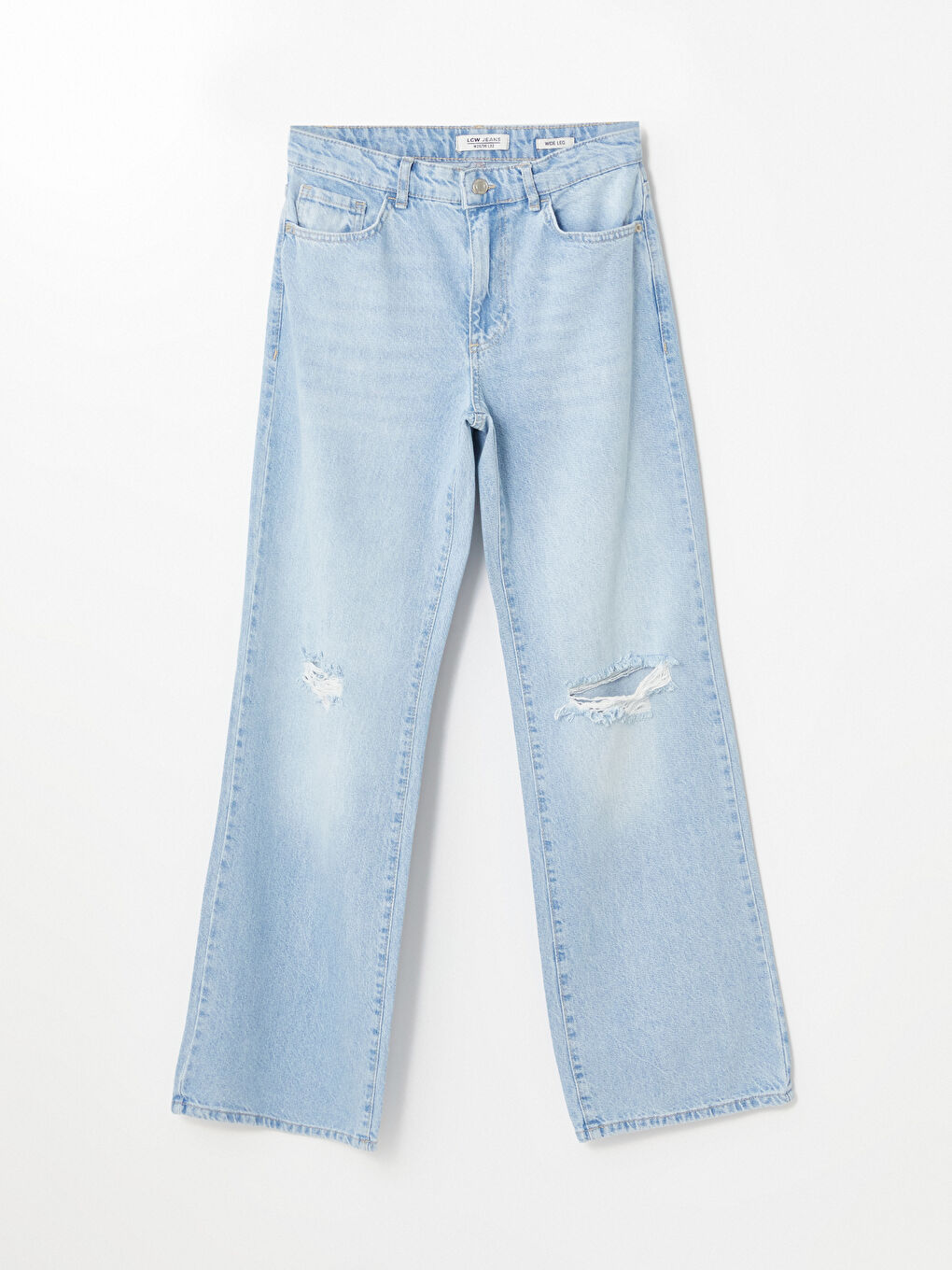 Wide Leg Ripped Detailed Women's Jean Trousers -S4L774Z8-311