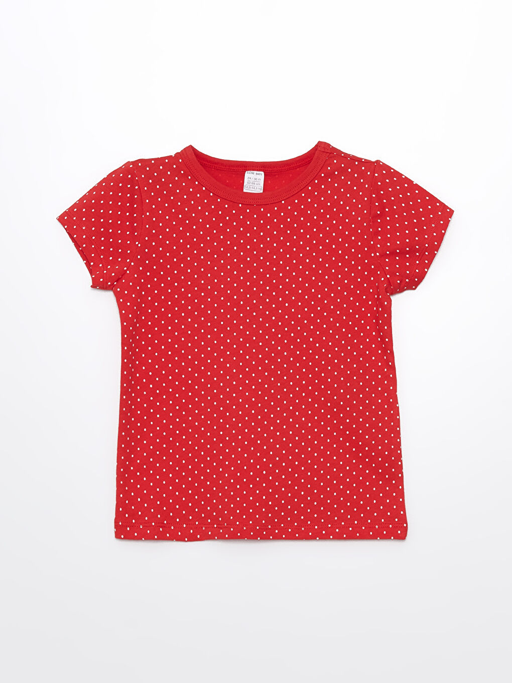 Kırmızı Bisiklet Yaka Kız Bebek Şortlu Pijama Takımı-1