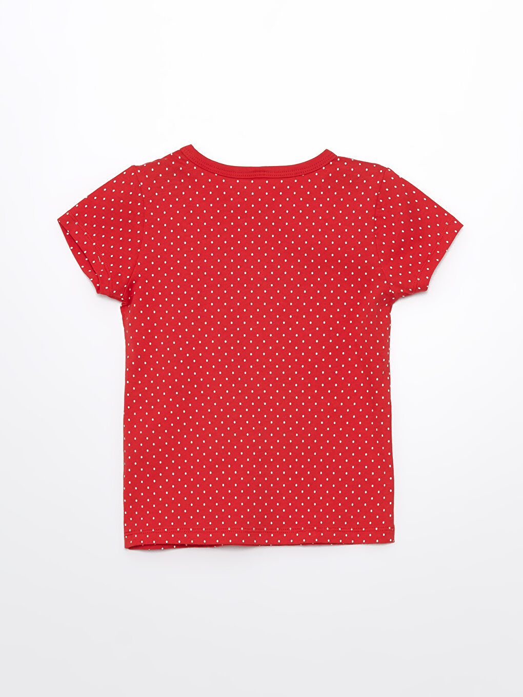 Kırmızı Bisiklet Yaka Kız Bebek Şortlu Pijama Takımı-3