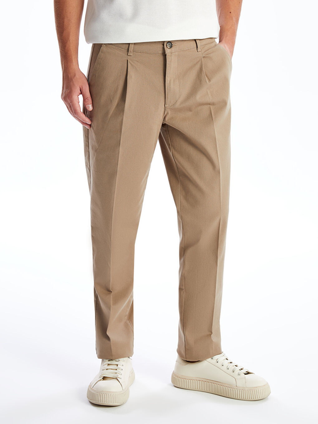 LCWAIKIKI Classic Bej Standart Kalıp Erkek Chino Pantolon - 2