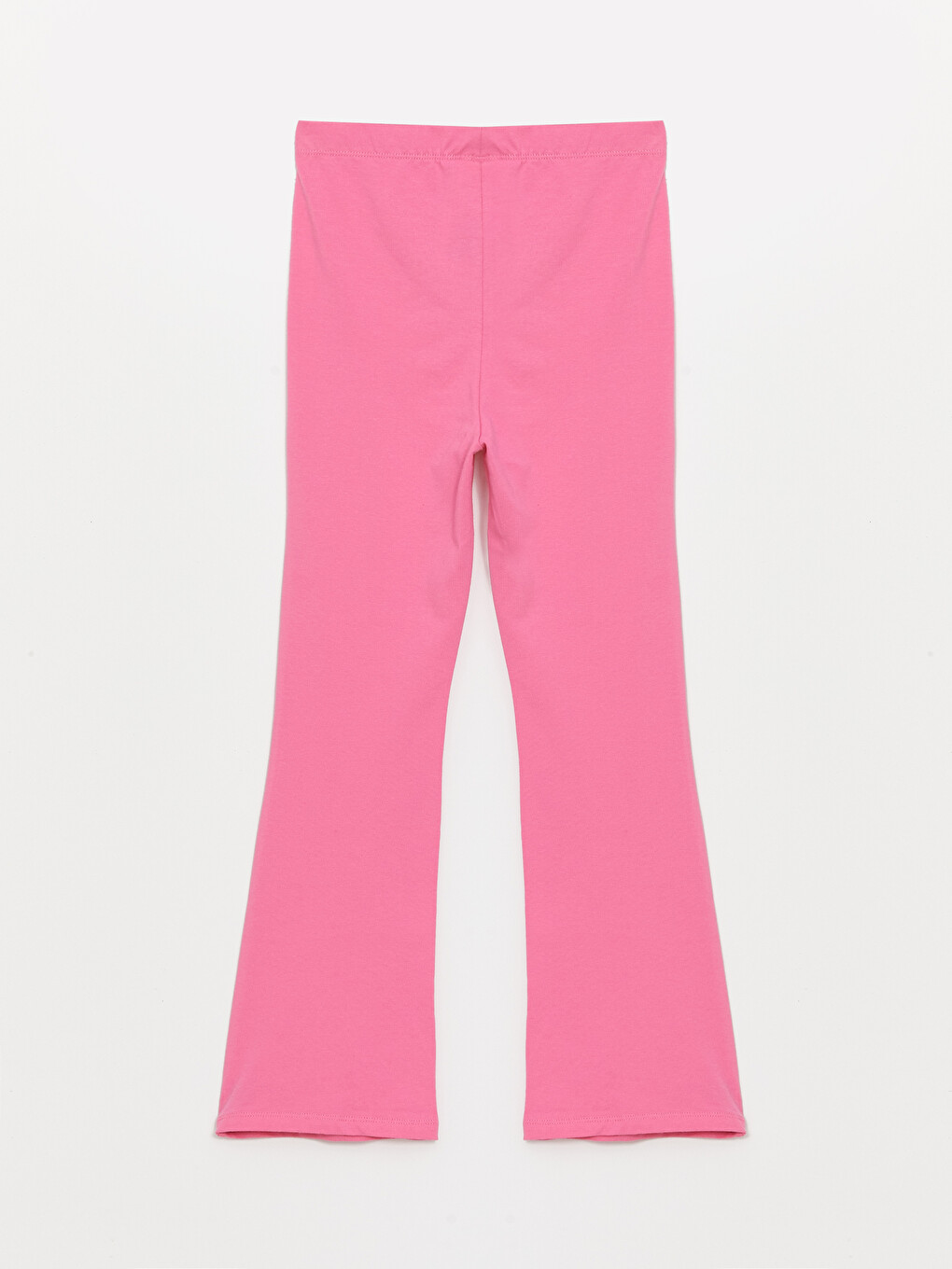 Pembe Beli Lastikli Basic İspanyol Paça Kız Çocuk Tayt-1