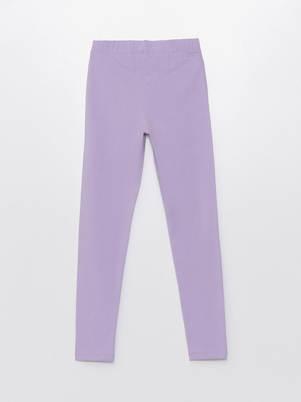 Lila Beli Lastikli Baskılı Kız Çocuk Tayt-1