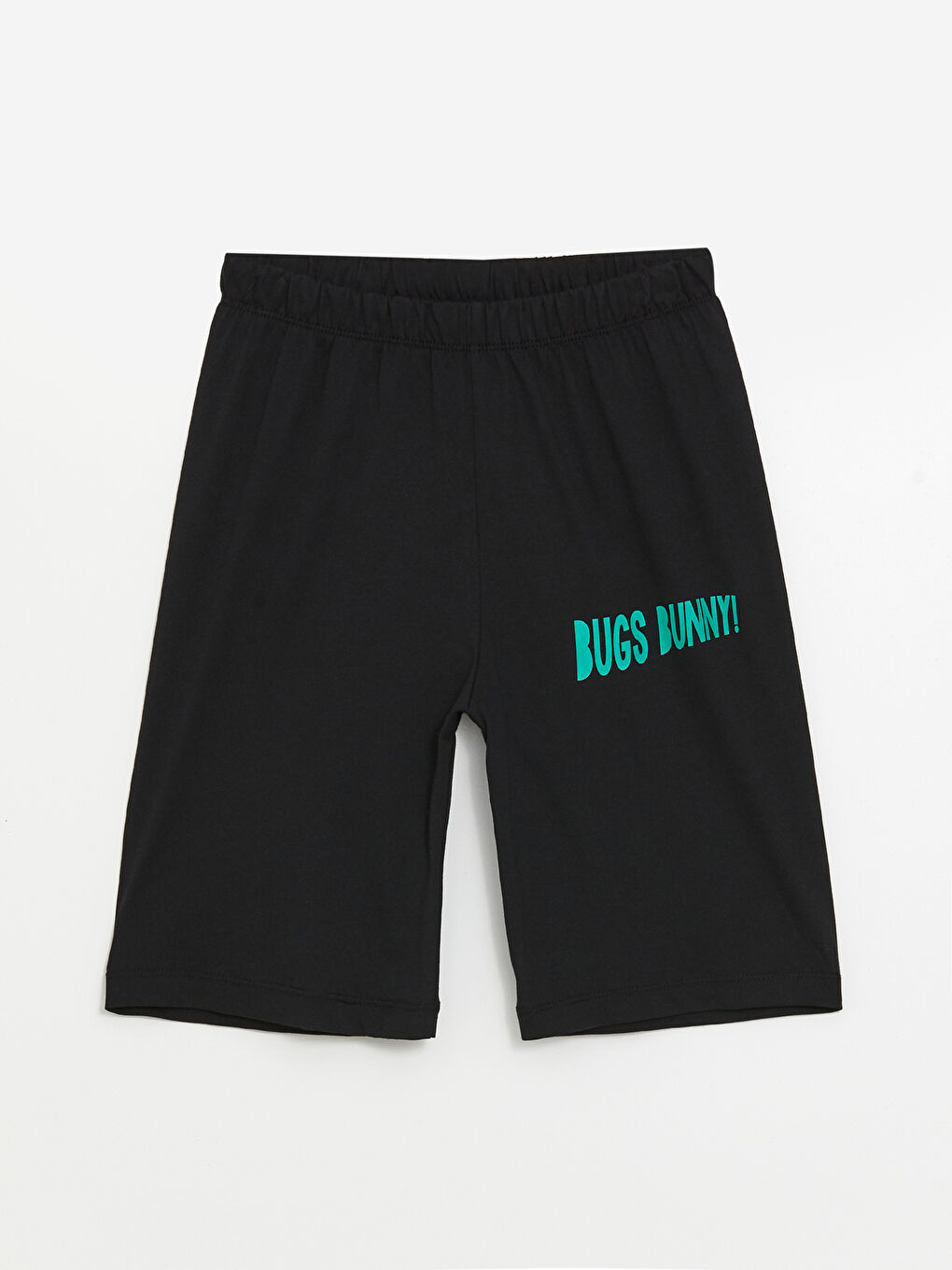 LCW Kids Siyah Beli Lastikli Bugs Bunny Baskılı Erkek Çocuk Pijama Şort
