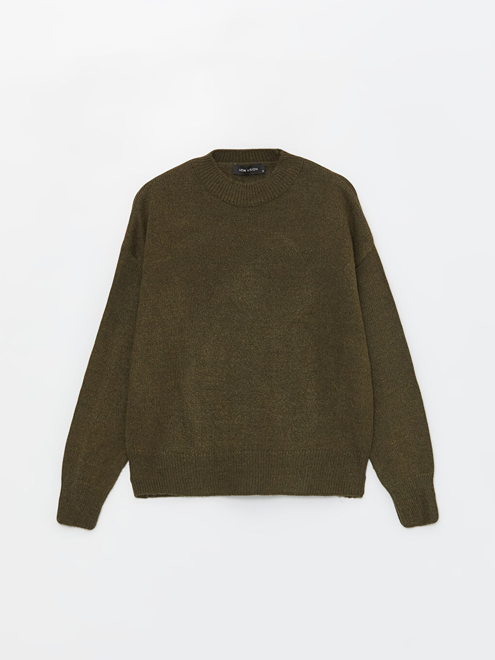 Crew Neck Plain Long Sleeve Women's Knitwear Sweater -S4L995Z8-HDA