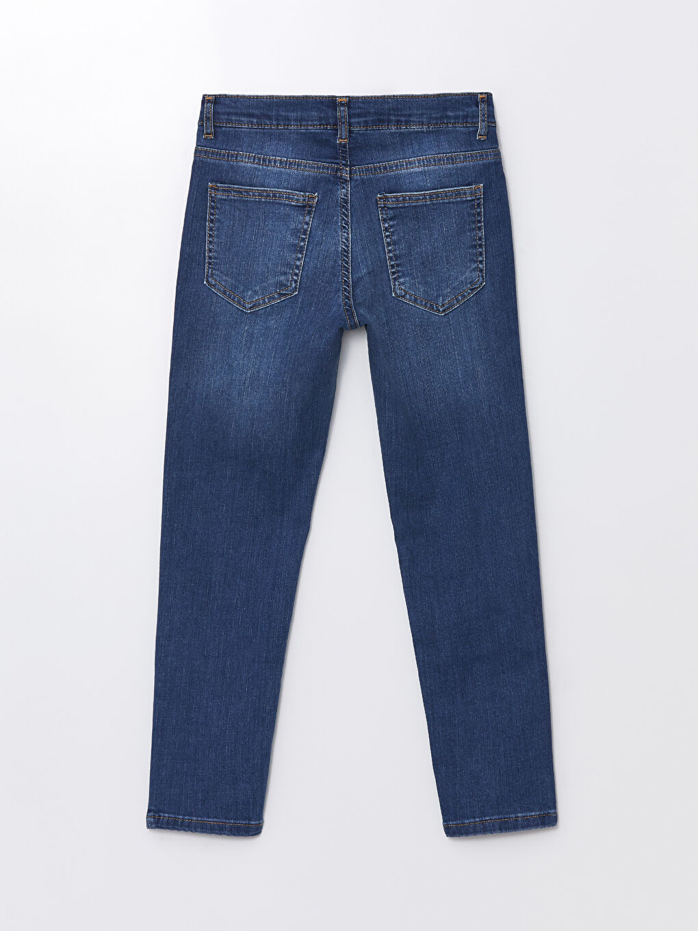 İndigo Beli Ayarlanabilir Lastikli Erkek Çocuk Jean Pantolon-1