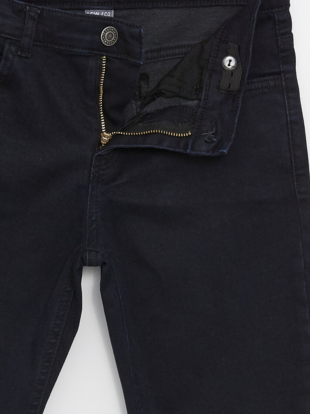 Mavi Beli Ayarlanabilir Lastikli Erkek Çocuk Jean Pantolon-2