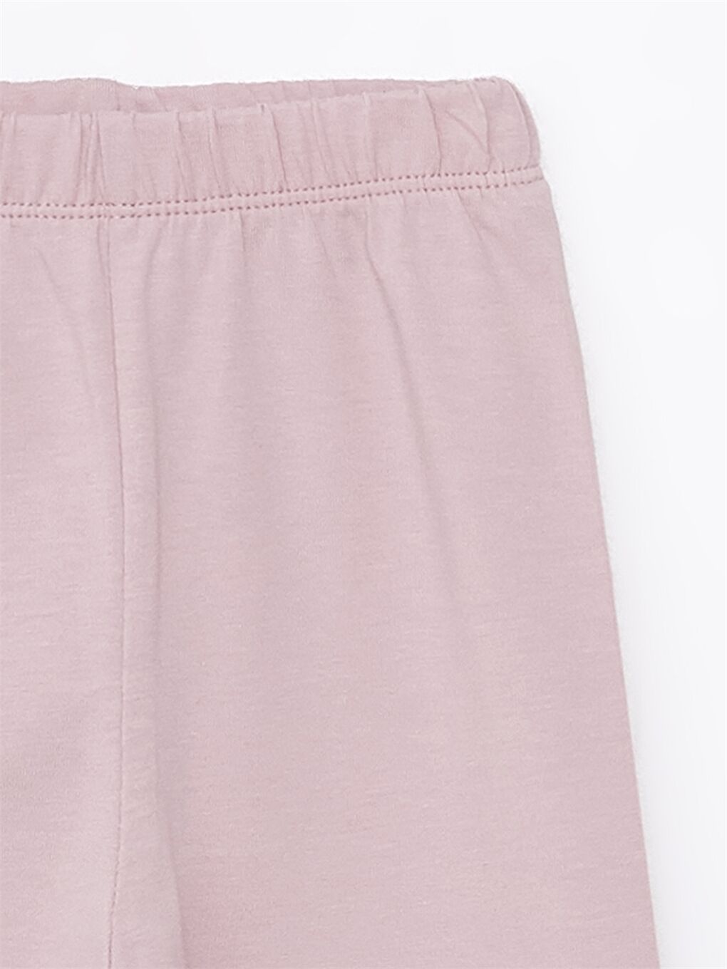 Pembe Beli Lastikli Baskılı Kız Bebek Tayt-1